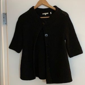 Black Vince Button Up Sweater